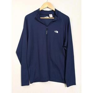 The North Face Men’s L Navy 1/4 Zip Pullover Lightweight Travel Everyday Layer